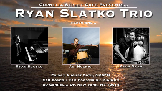 Ryan Slatko Trio Featuring Ari Hoenig image